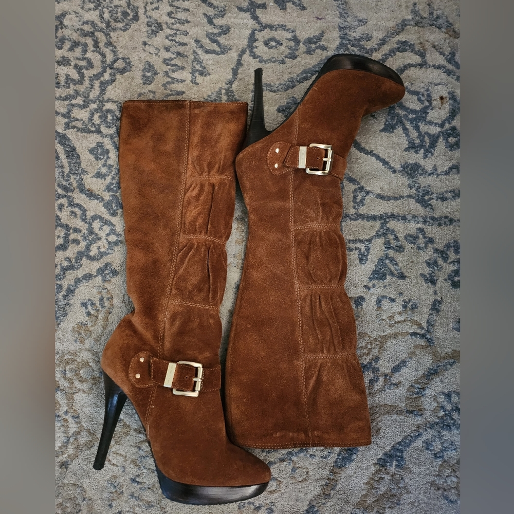Michael Kors brown suede boots, size 5.5